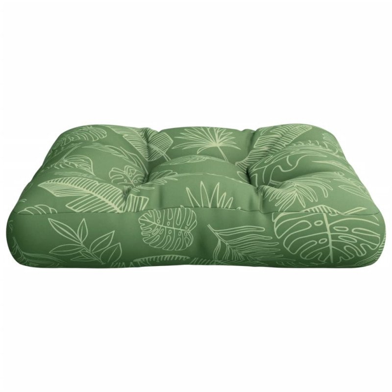 vidaXL Poduška na paletovú pohovku listový vzor 58x58x10 cm látka