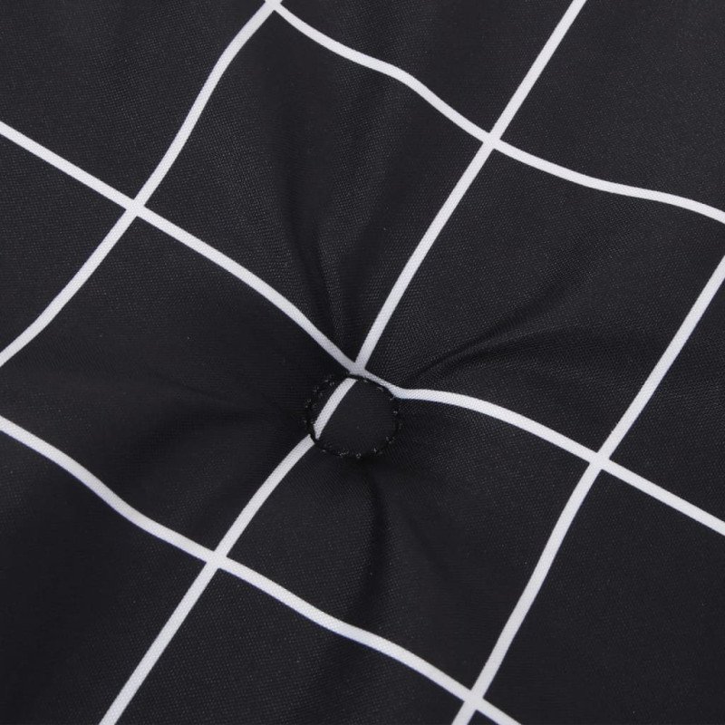 vidaXL Podložka na záhradnú lavičku čierne kocky 100x50x3 cm látka