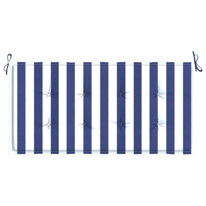 vidaXL Podložka na záhradnú lavičku modro-biele pruhy 120x50x3cm látka