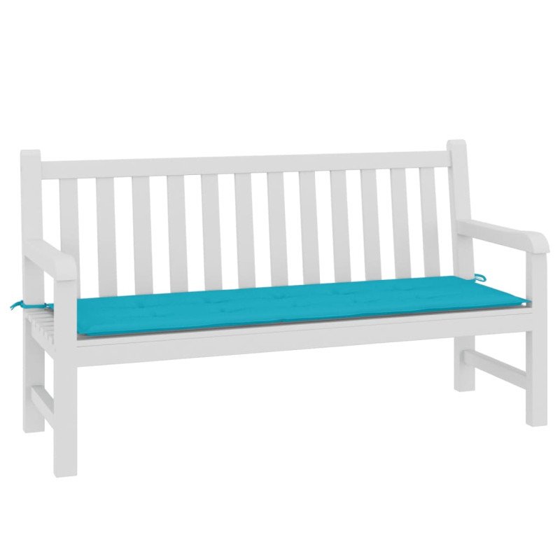 vidaXL Podložka na záhradnú lavičku tyrkysová 150x50x3 cm látka