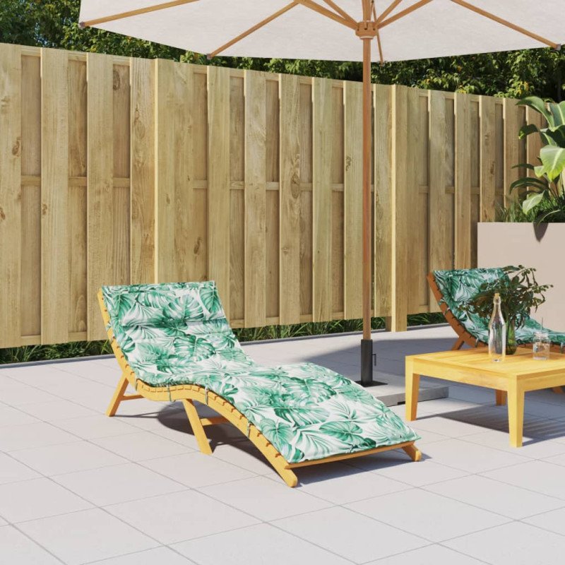 vidaXL Podložka na ležadlo vzor listov 180x60x3 cm oxfordská látka