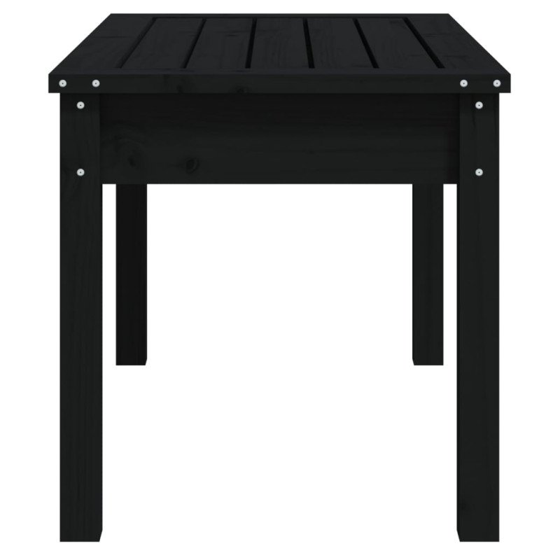 vidaXL Záhradná lavica čierna 80x44x45 cm masívna borovica