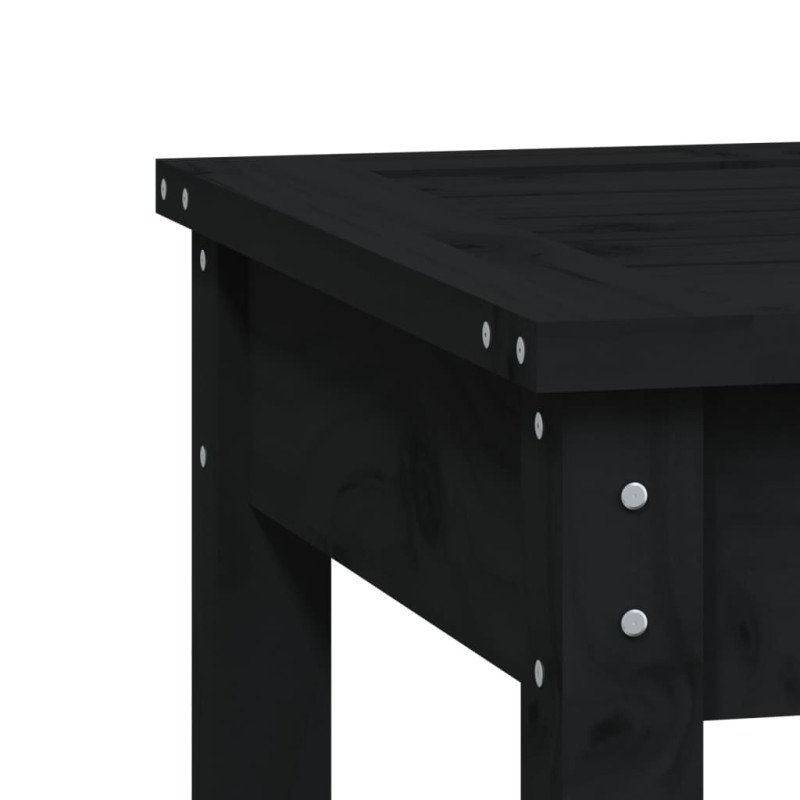 vidaXL Záhradná lavica čierna 80x44x45 cm masívna borovica