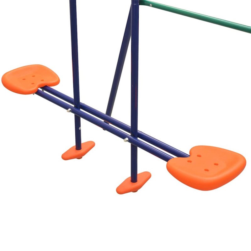 vidaXL Sada hojdačiek s 5 sedadlami, oranžová