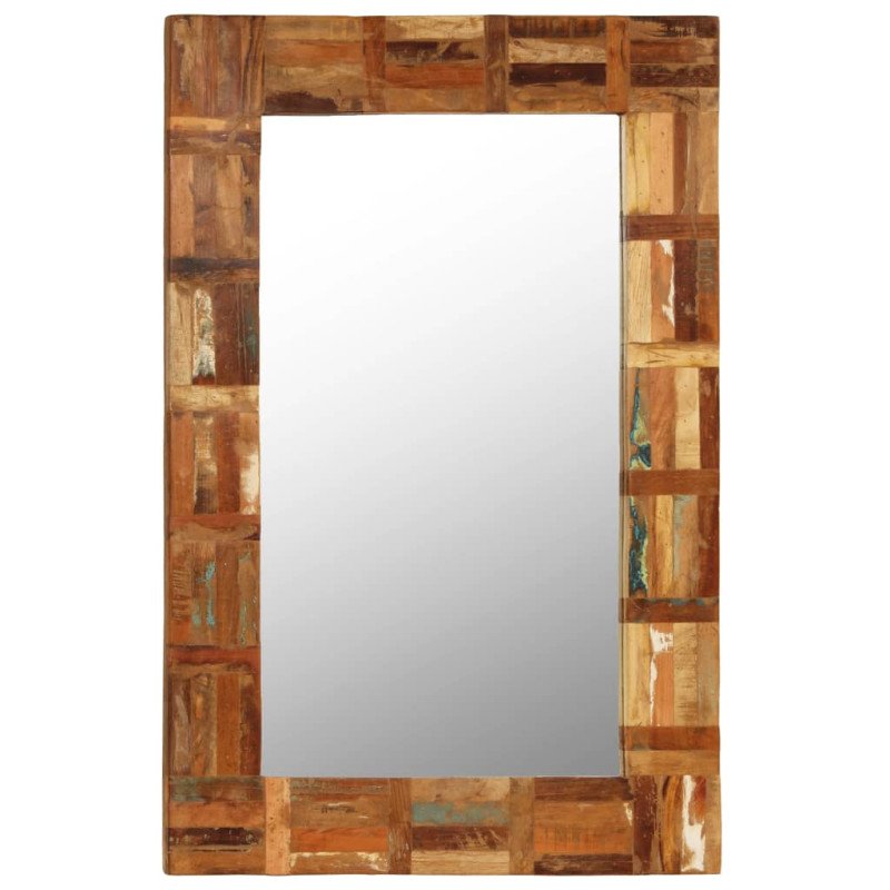 vidaXL Nástenné zrkadlo, recyklovaný masív 60x90 cm