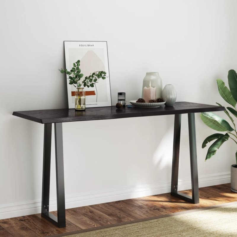 vidaXL Stolová doska tmavohnedá 160x60x(2-4)cm ošetrený masív hrany