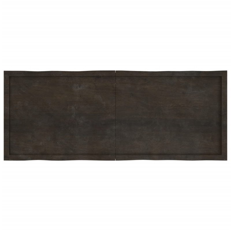 vidaXL Stolová doska tmavohnedá 160x60x(2-4)cm ošetrený masív hrany