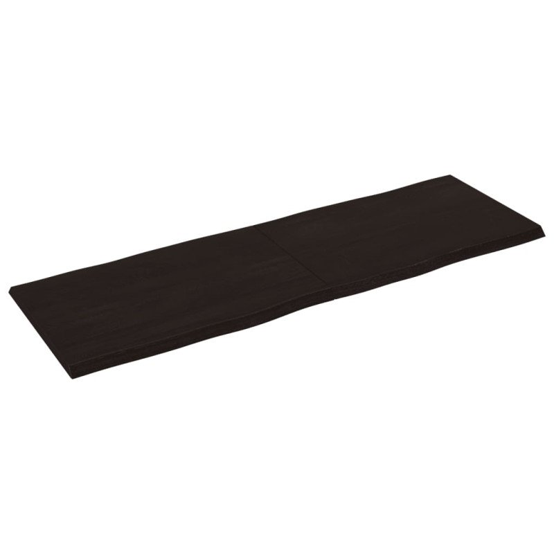 vidaXL Stolová doska tmavohnedá 180x60x(2-4)cm ošetrený masív hrany
