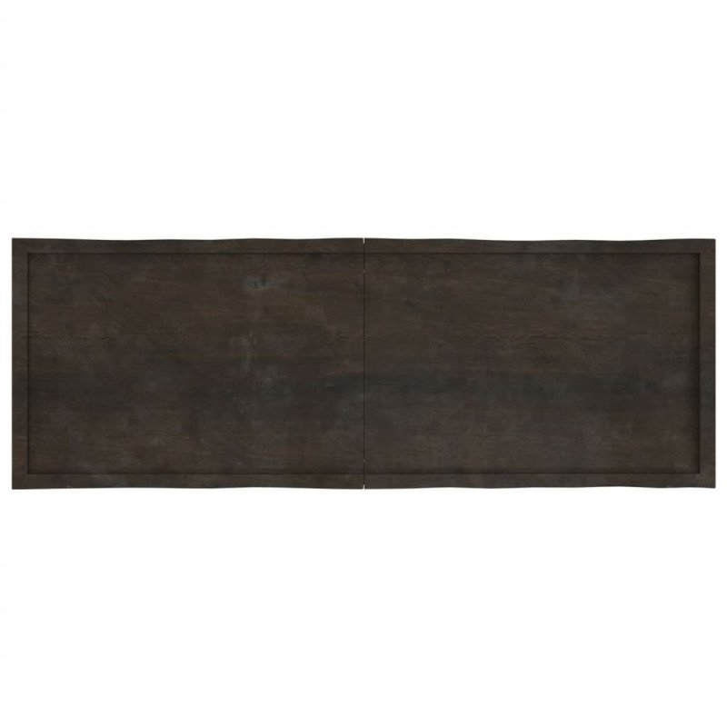 vidaXL Stolová doska tmavohnedá 180x60x(2-4)cm ošetrený masív hrany