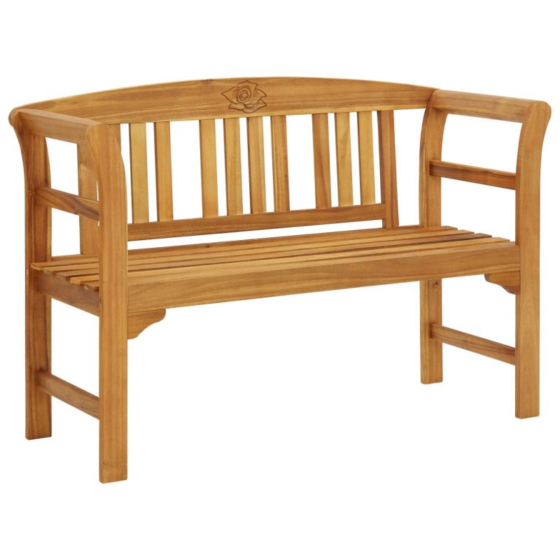 vidaXL Záhradná lavička s podložkou 120 cm, akáciový masív