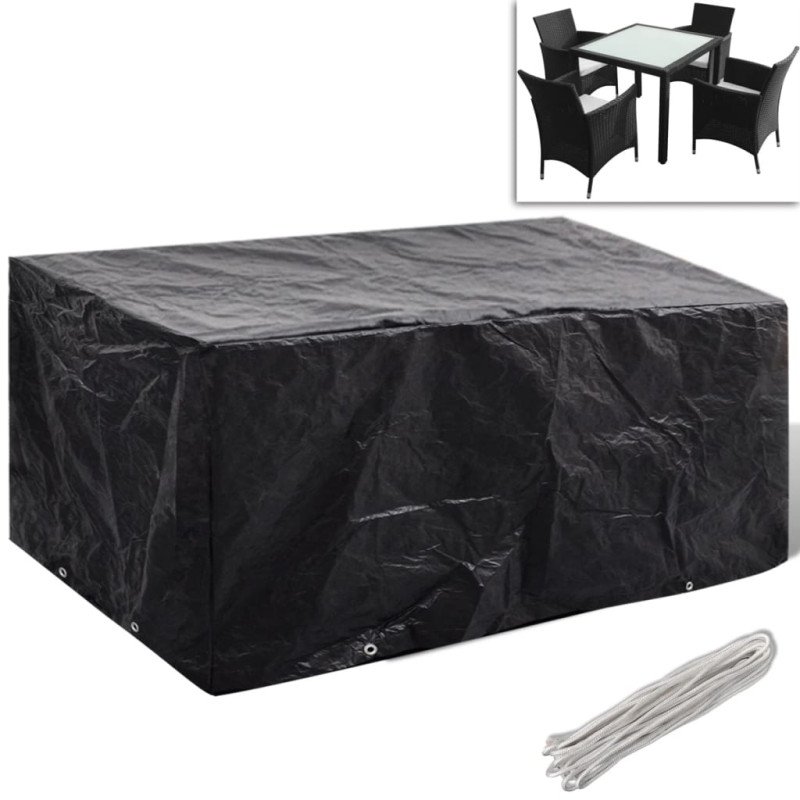 vidaXL Obaly na záhradný nábytok pre 4 osoby 2 ks 180x140 cm, 8 očiek