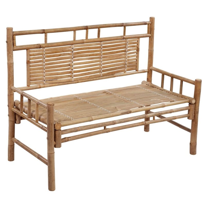 vidaXL Záhradná lavička s podložkou 120 cm bambus