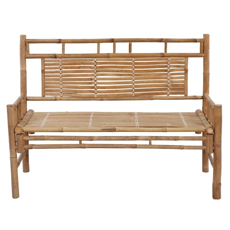 vidaXL Záhradná lavička s podložkou 120 cm bambus