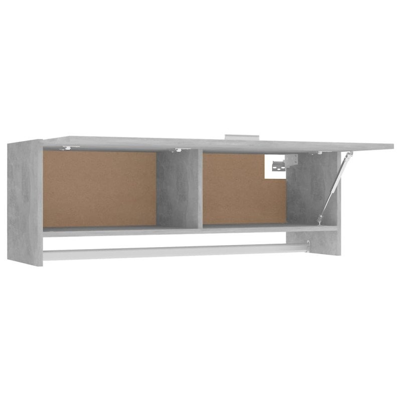 vidaXL Šatník betónovo-sivý 100x32,5x35 cm z drevotriesky 