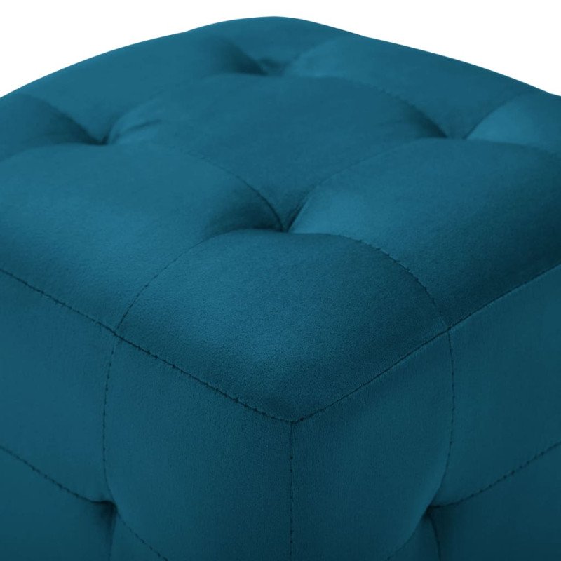 vidaXL Taburetky 2 ks modré 30x30x30 cm semišová látka