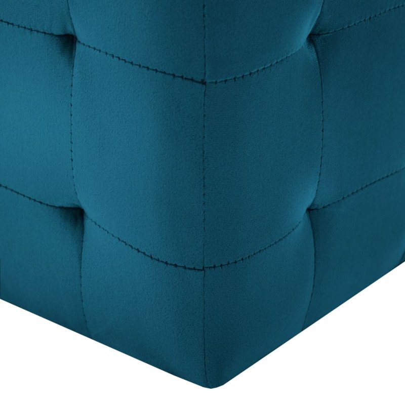 vidaXL Taburetky 2 ks modré 30x30x30 cm semišová látka