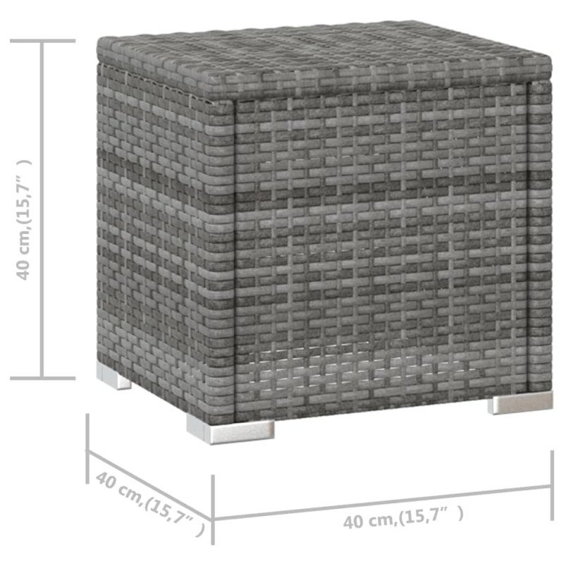 vidaXL 3-dielne záhradné lehátka s čajovým stolíkom sivé polyratanové