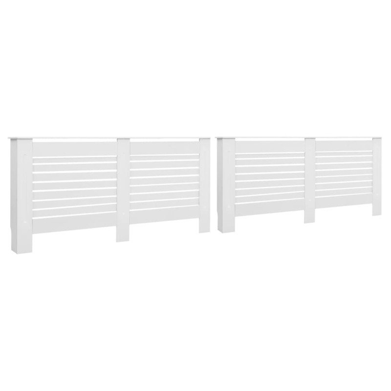 vidaXL Kryty na radiátor 2 ks biele 172x19x81,5 cm MDF