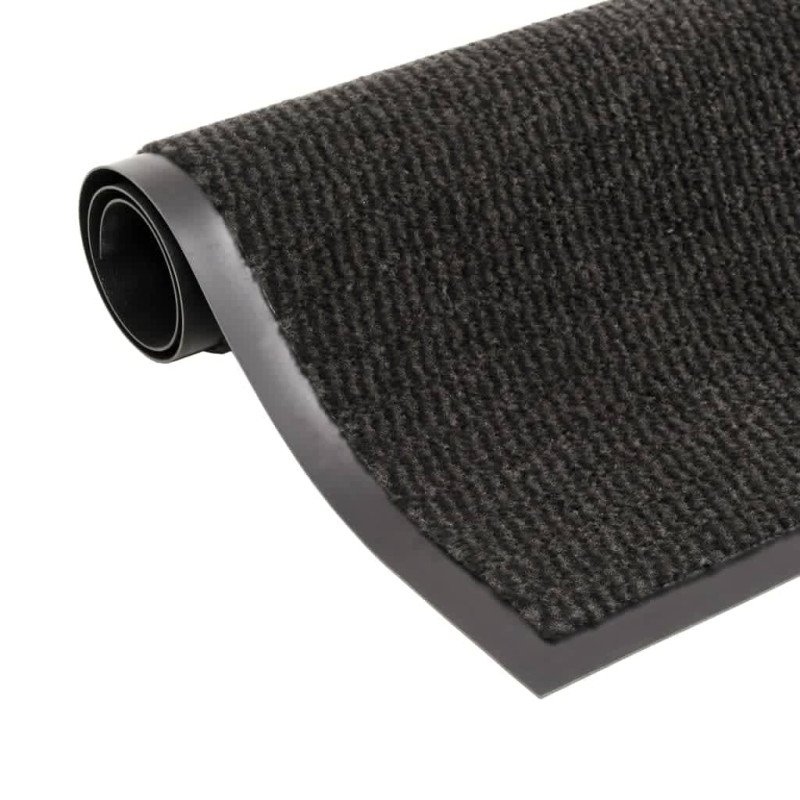 vidaXL Rohožky pred dvere 2 ks čierne 80x120 cm obdĺžnikové všívané