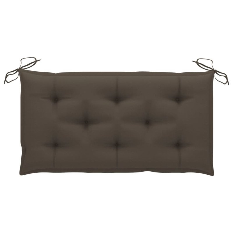 vidaXL Záhradná lavička, sivohnedá podložka 112 cm, tíkový masív