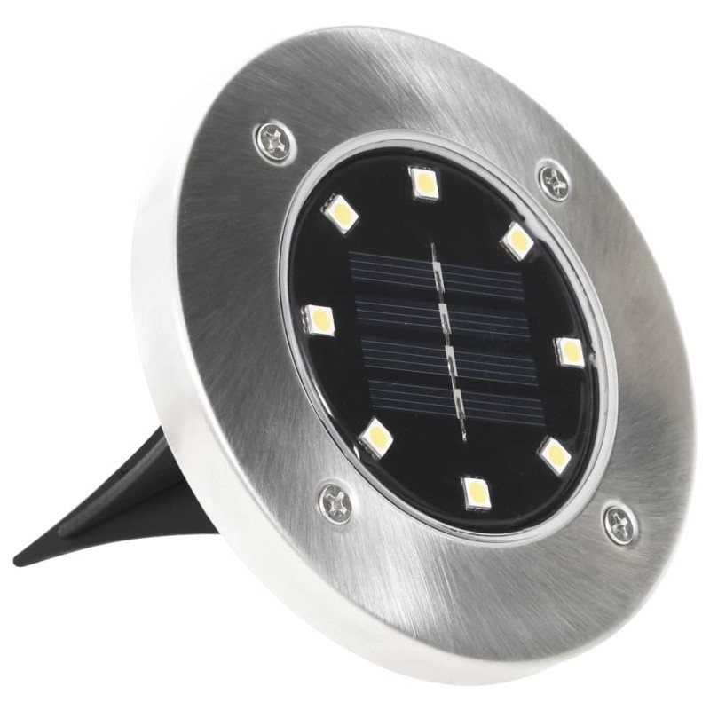 vidaXL Zapustené solárne svetlá do zeme 8 ks, LED svetlá, RGB farby