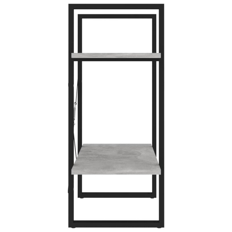 vidaXL Knižnica s 2 policami betónovo-sivá 60x30x70 cm drevotrieska