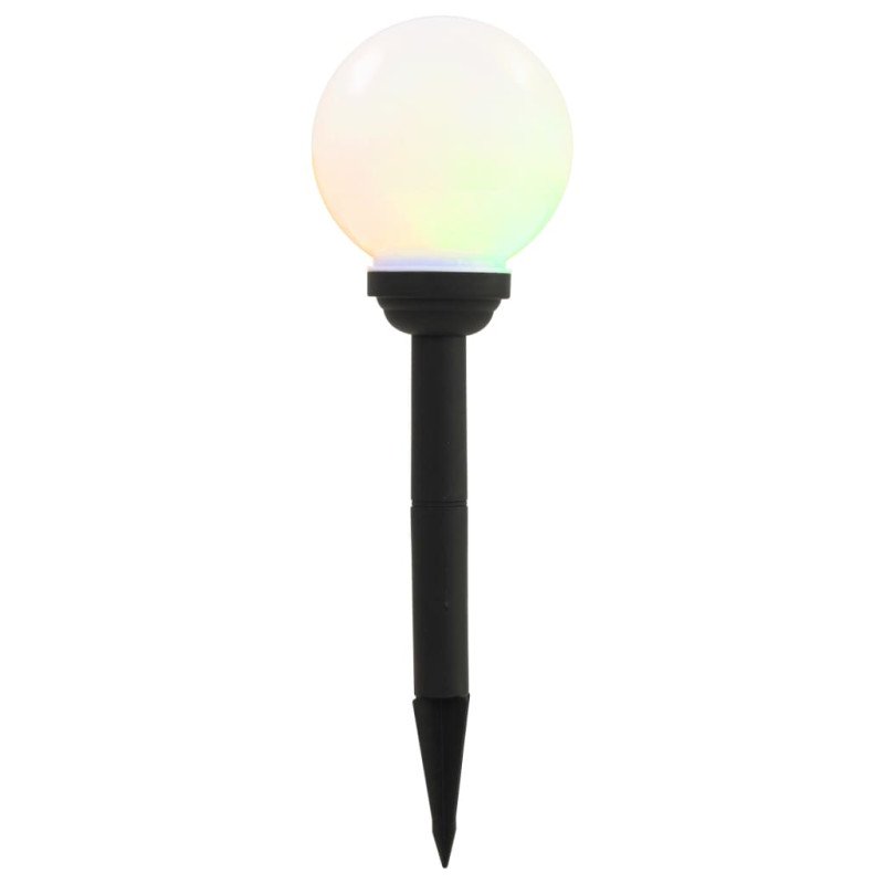 vidaXL Vonkajšie solárne lampy 8 ks 15 cm LED guľové RGB