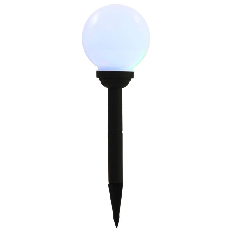 vidaXL Vonkajšie solárne lampy 8 ks 15 cm LED guľové RGB