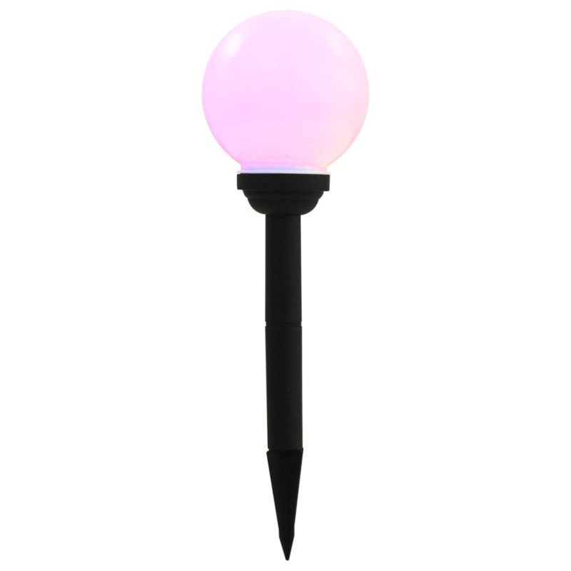 vidaXL Vonkajšie solárne lampy 8 ks 15 cm LED guľové RGB