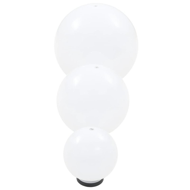 vidaXL Sada LED lámp v tvare gule 6 ks 20/30/40 cm PMMA
