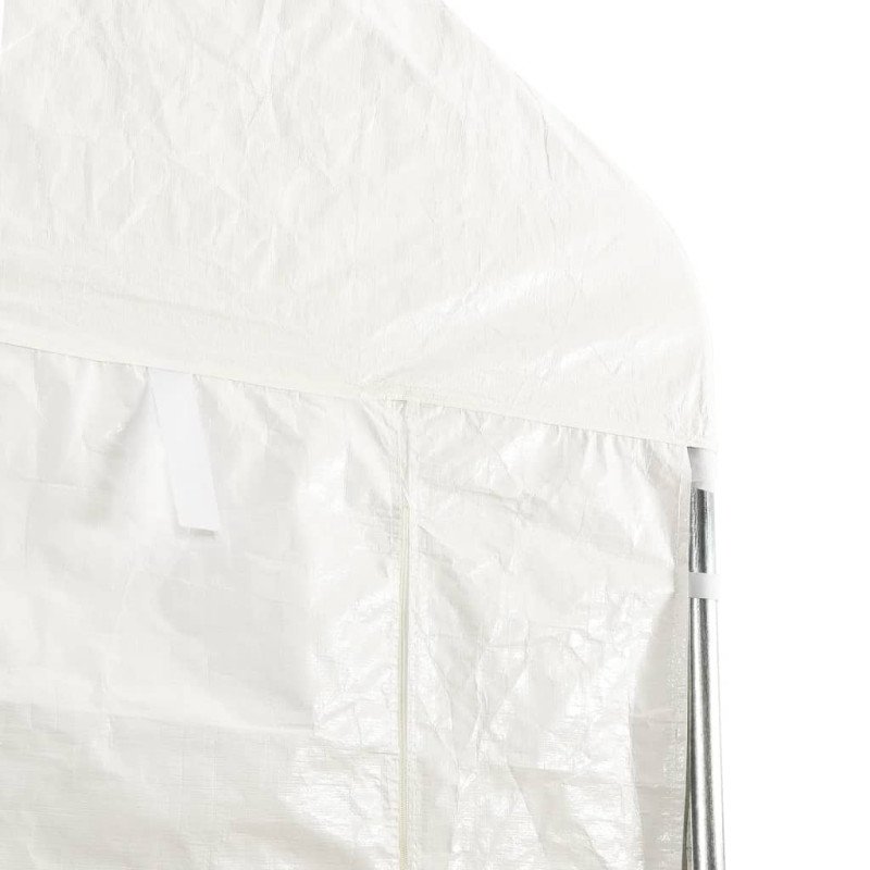 vidaXL Altánok so strechou, biely 17,84x4,08x3,22 m, polyetylén