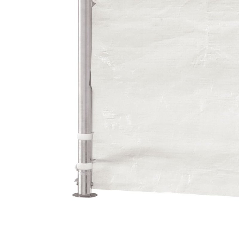 vidaXL Altánok so strechou, biely 17,84x4,08x3,22 m, polyetylén