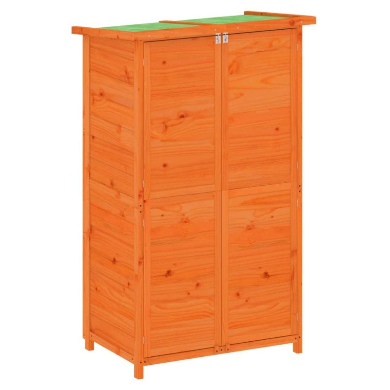 vidaXL Záhradný domček na náradie hnedý 83x57x140 cm masívna borovica