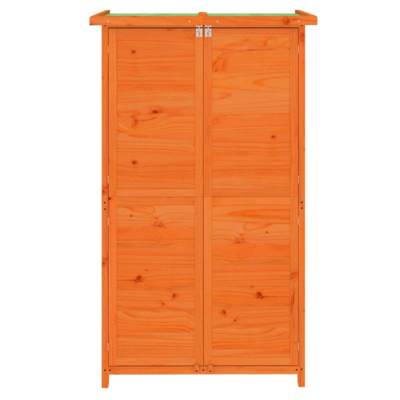 vidaXL Záhradný domček na náradie hnedý 83x57x140 cm masívna borovica