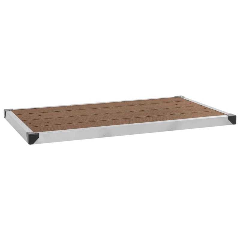 vidaXL Záhradná sprcha s hnedým podstavcom 220 cm hliník