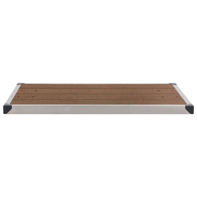 vidaXL Záhradná sprcha s hnedým podstavcom 220 cm hliník