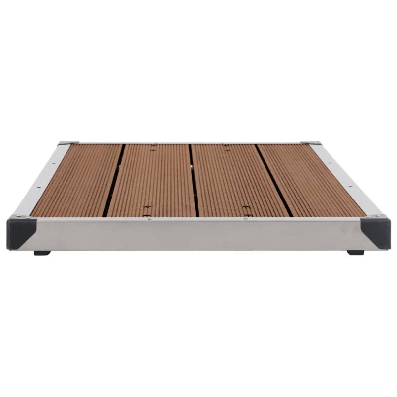vidaXL Záhradná sprcha s hnedým podstavcom 220 cm hliník