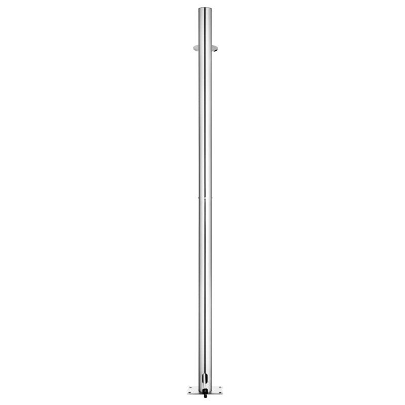 vidaXL Záhradná sprcha so sivým podstavcom 220 cm nehrdzavejúca oceľ