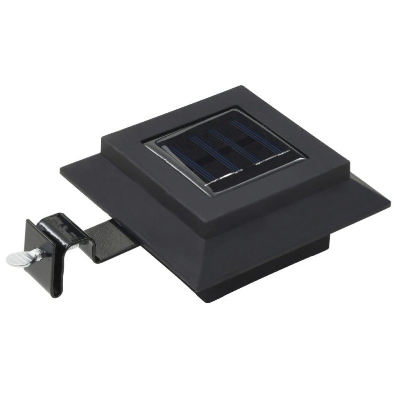 vidaXL Vonkajšie solárne svietidlá 6 ks čierne 12 cm LED štvorcové