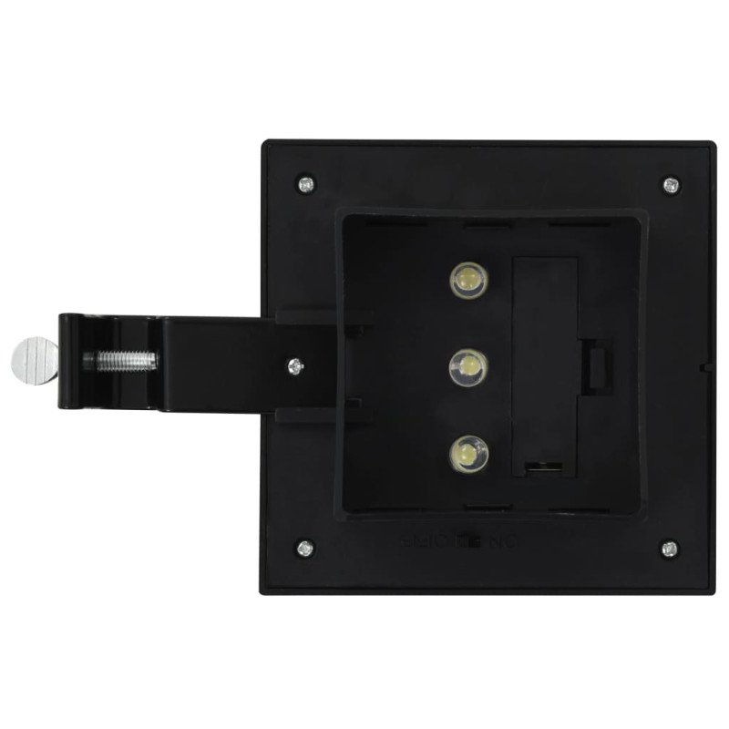 vidaXL Vonkajšie solárne svietidlá 6 ks čierne 12 cm LED štvorcové