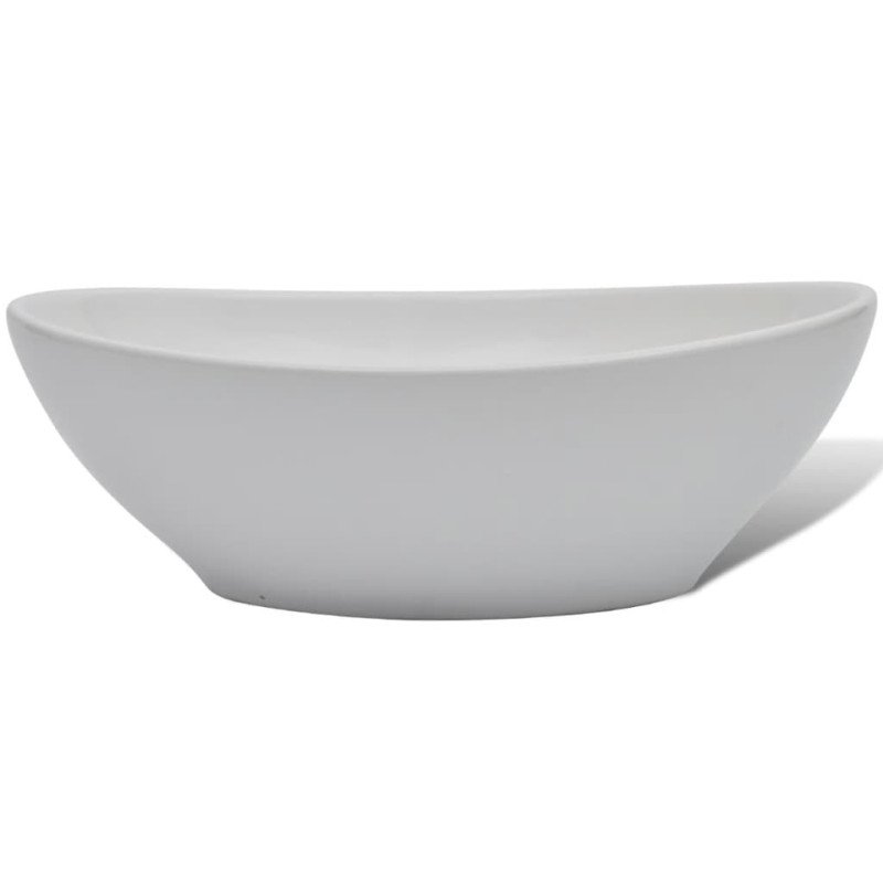vidaXL Keramické umývadlo 40x33 cm, oválne, biele