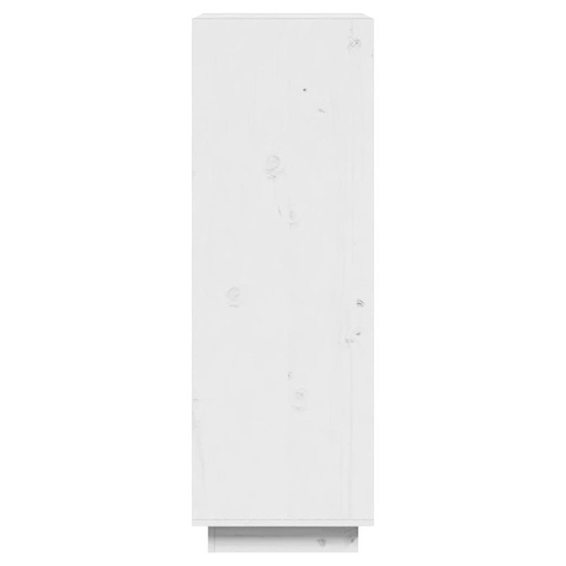 vidaXL Knižnica/deliaca stena biela 60x35x103 cm masívna borovica