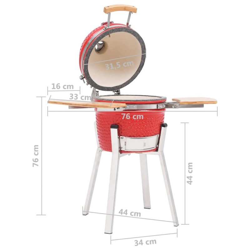 vidaXL Kamado gril s udiarňou keramika 76 cm