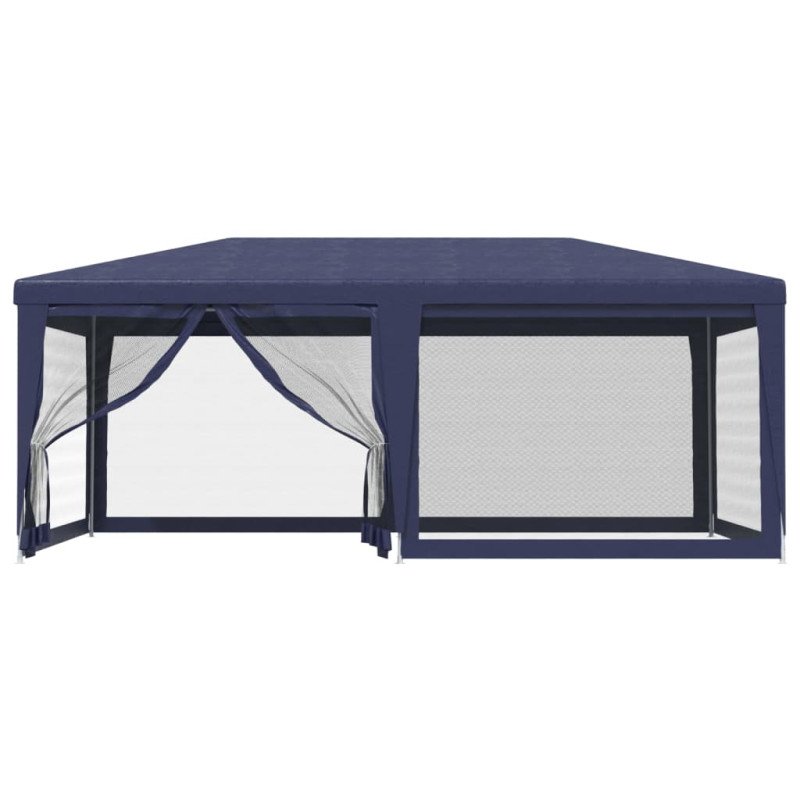 vidaXL Párty stan so 6 sieťkovanými bočnými stenami modrý 6x4 m HDPE