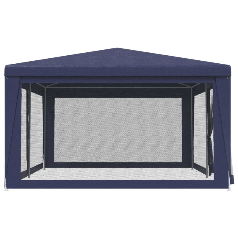 vidaXL Párty stan so 6 sieťkovanými bočnými stenami modrý 6x4 m HDPE
