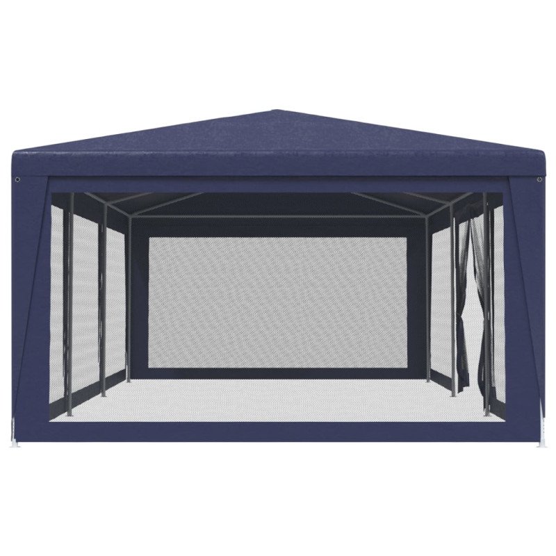 vidaXL Párty stan s 8 sieťkovanými bočnými stenami modrý 9x4 m HDPE