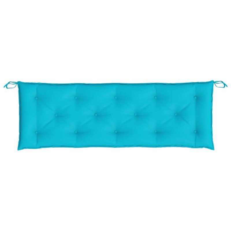 vidaXL Podložky na záhradnú lavičku 2 ks tyrkysové 150x50x7 cm látka
