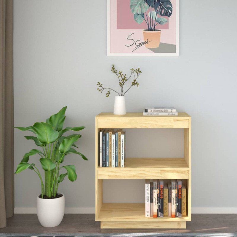 VidaXL Knižnica 60x35x71 cm, borovicový masív