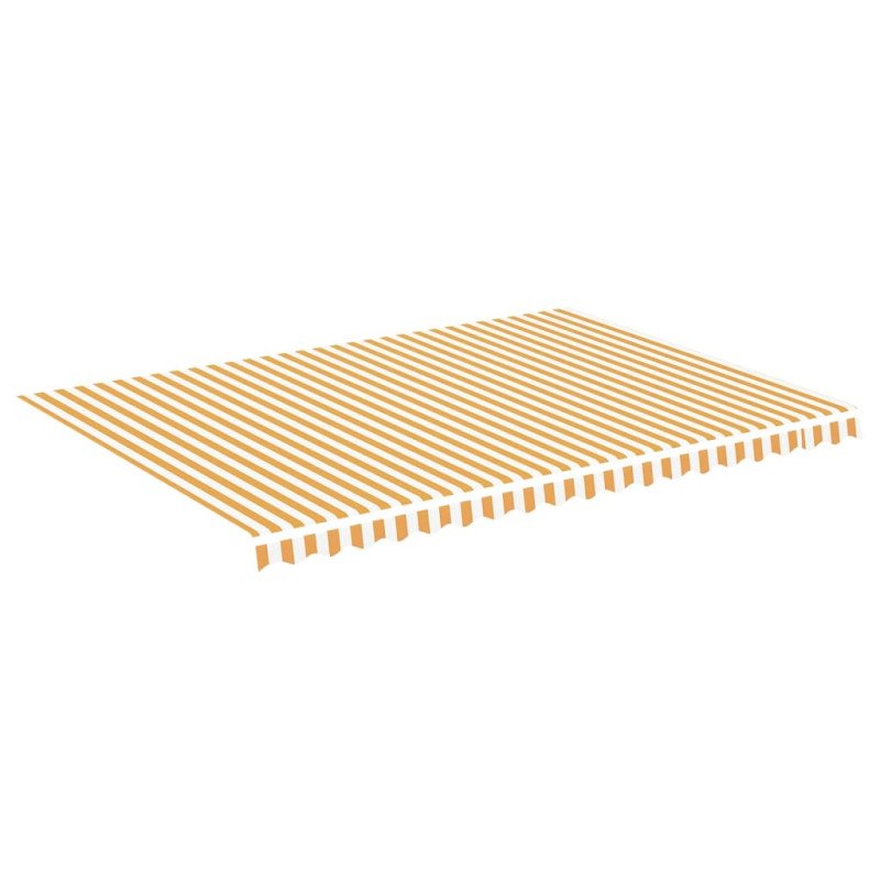 vidaXL Náhradná látka na markízu žlto-biela 5x3,5 m