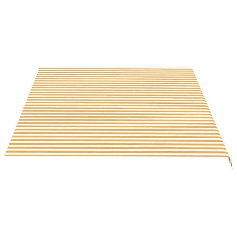 vidaXL Náhradná látka na markízu žlto-biela 5x3,5 m